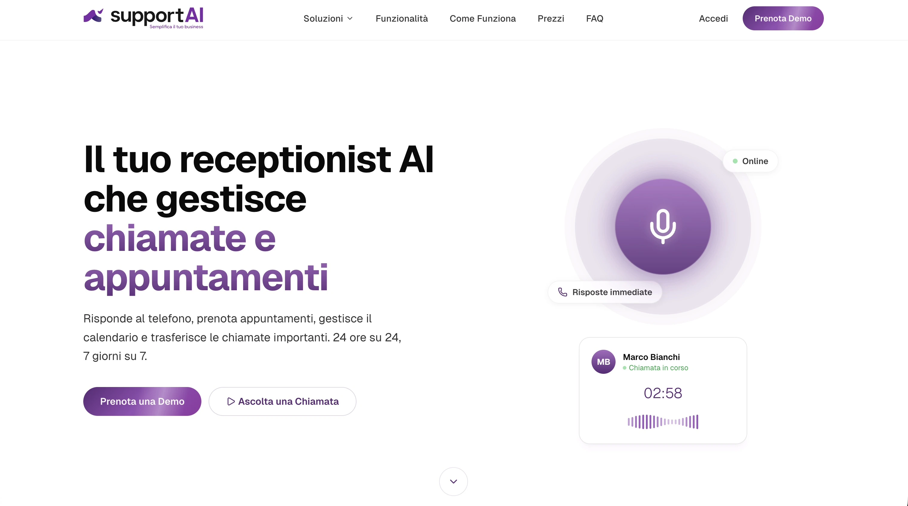 Per questo abbiamo creato supportAI
